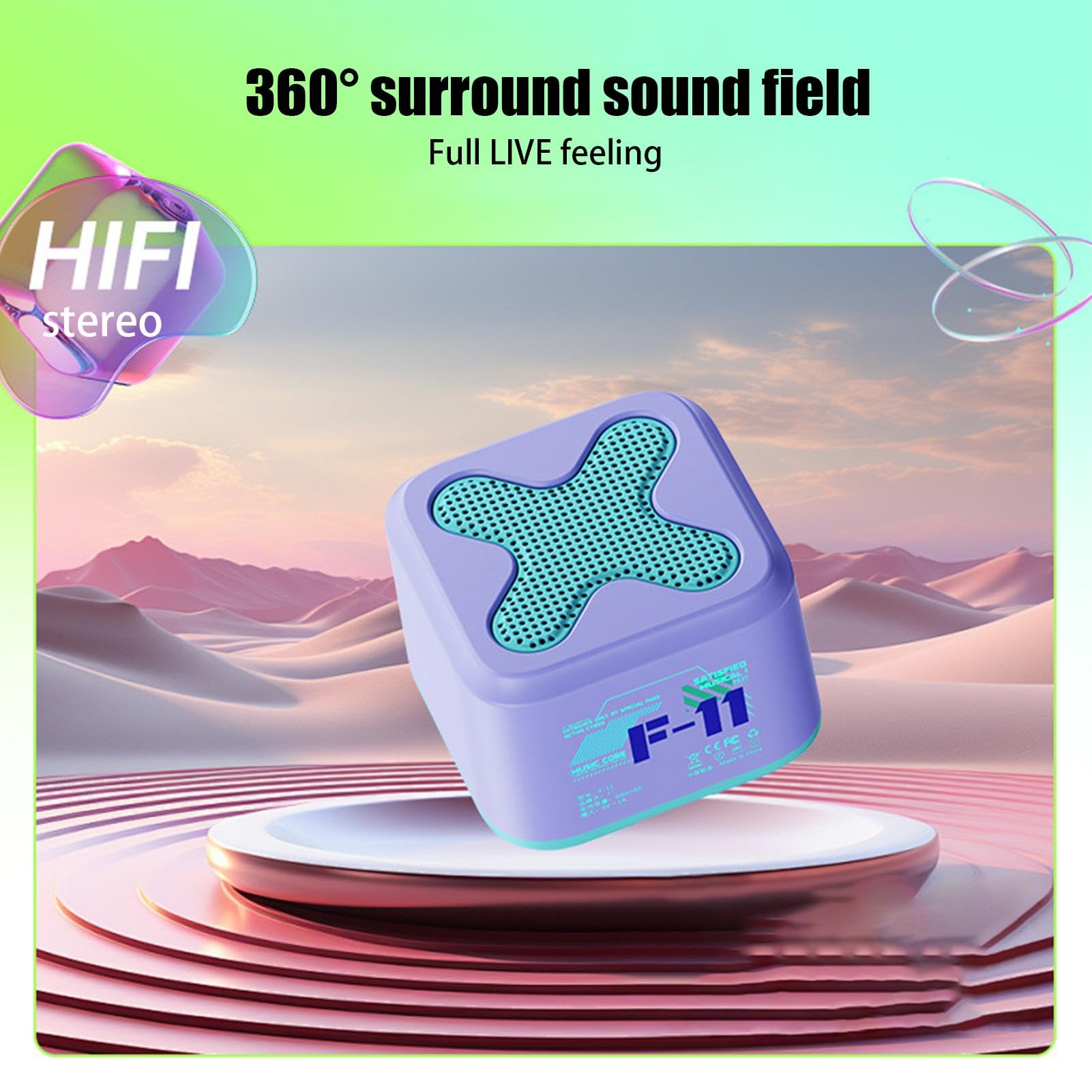 Portable Wireless Bluetooth Speaker with Subwoofer - High Volume Travel Speaker for Car, Outdoor, Beach, Camping | Perfect for Parties, Hiking & Home Use