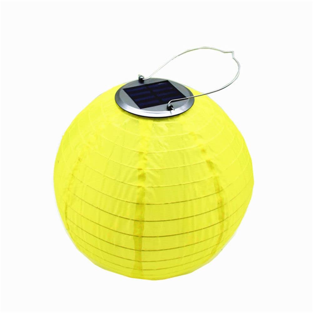 BAUT Solar Hanging Lantern - Waterproof Outdoor Party Lights for Garden, Wedding, Festival & Mid-Autumn Decor - Yellow Solar Powered LED Hanging Lamp for Patio, Backyard, Porch & Holiday Celebrations
