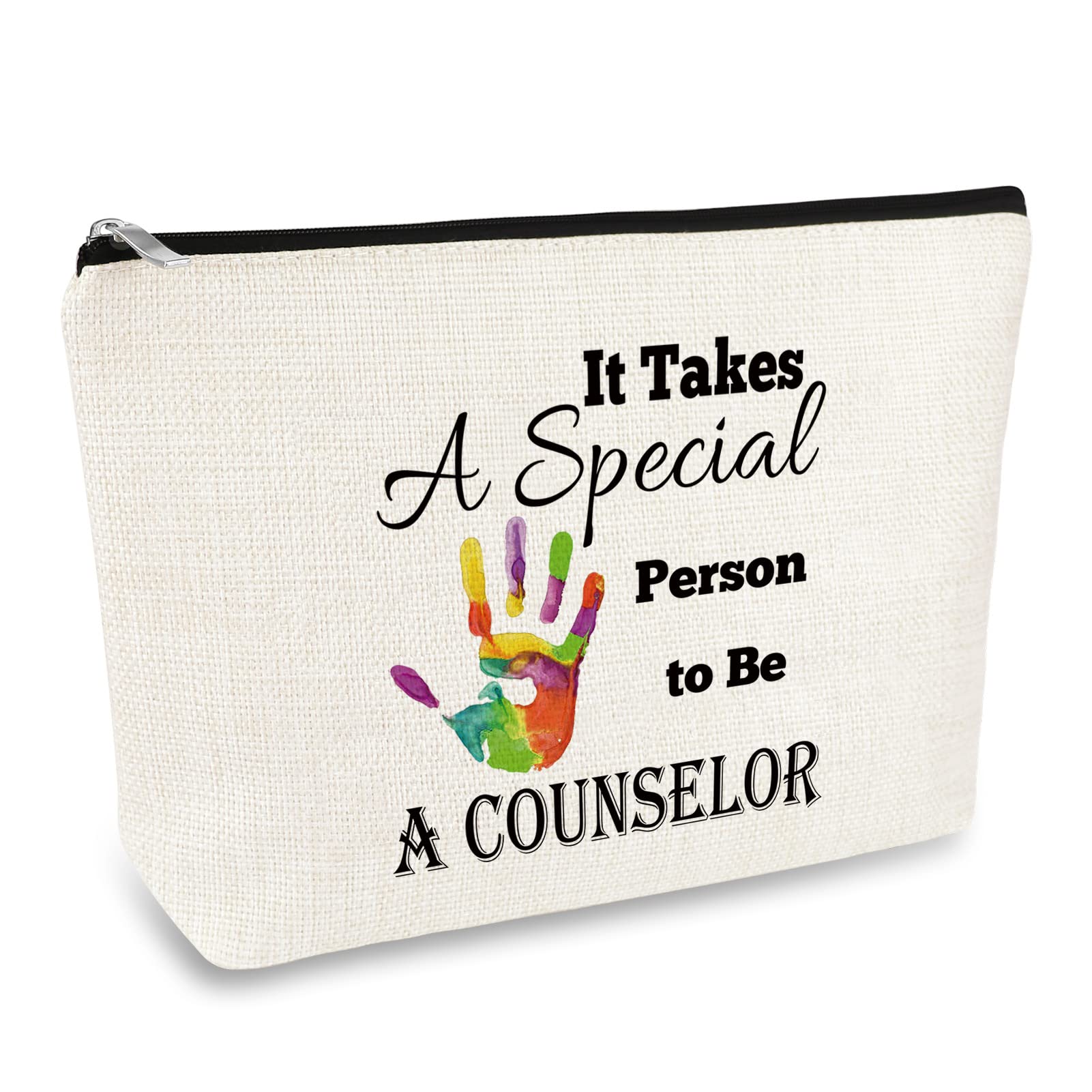 Premium Makeup Bag for Women - Perfect Counselor & Teacher Appreciation Gift - Cosmetic Pouch for Christmas, Graduation, Birthday - Ideal for Daily Use, Travel & Gifting