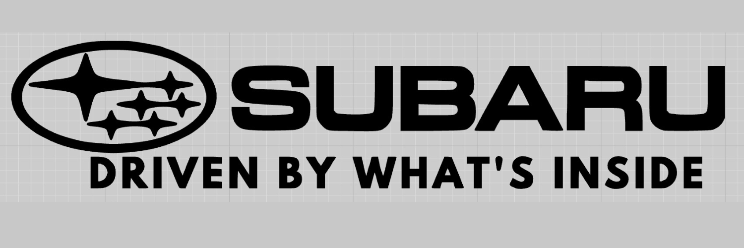 Custom EPP® Windshield & Bumper Decals for Subaru - 'Driven By What's Inside' Car Stickers - Perfect for Car Enthusiasts & Personalization