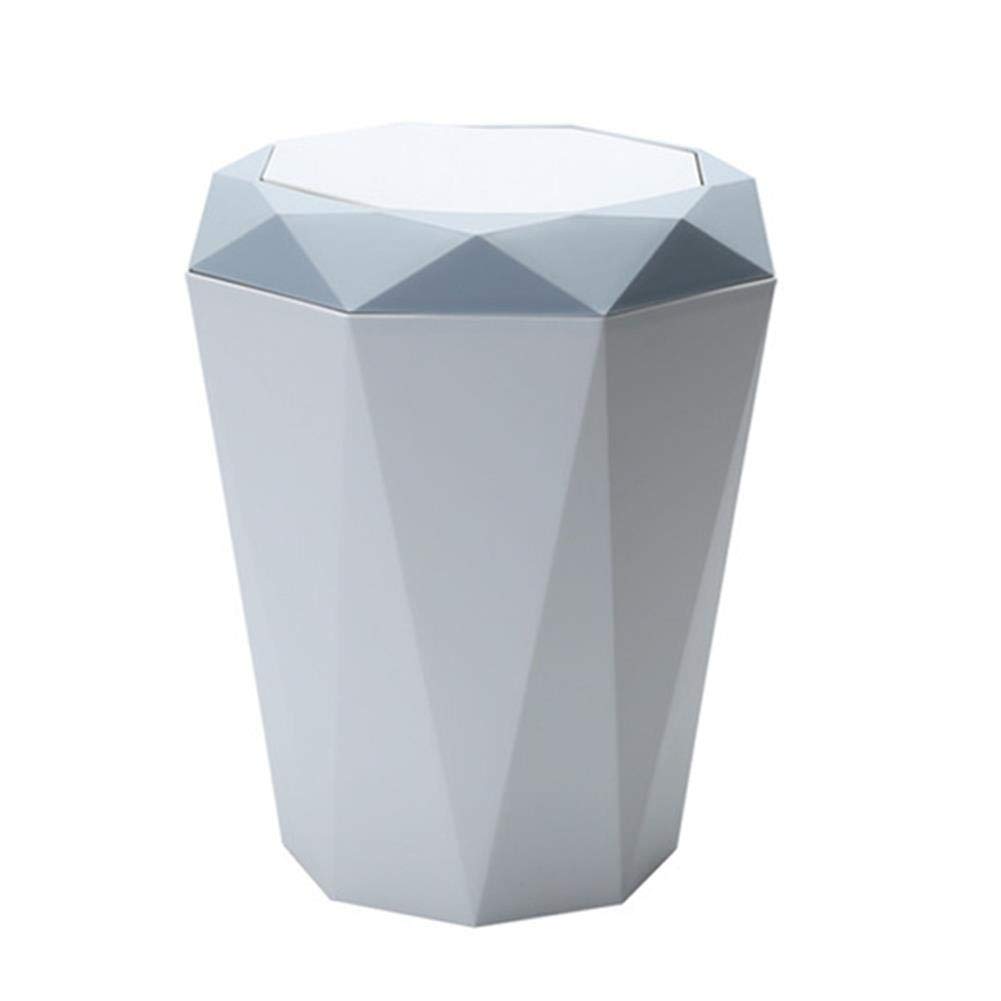 Daliuing Bathroom Trash Can with Swing Lid - Small Garbage Bin for Bathroom, Kitchen, Home Office & Dorm Room | Odor-Control Waste Basket for Toilet, Vanity & Bedside Use