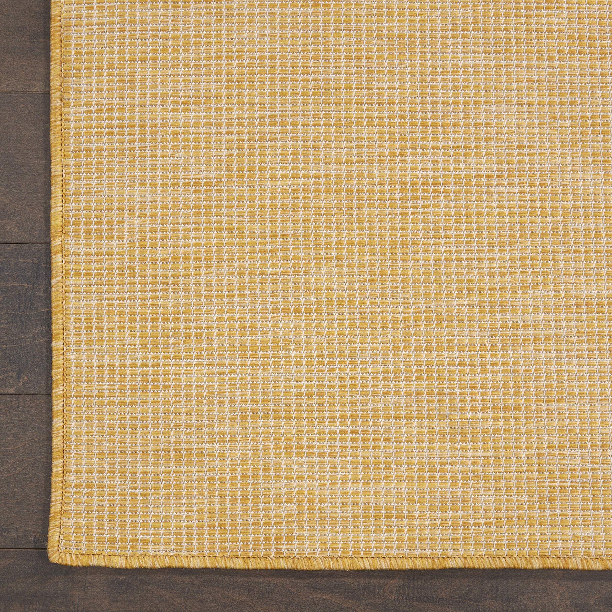 Nourison Positano 4' x 6' Indoor/Outdoor Area Rug - Yellow, Easy to Clean, Non-Shedding for Living Room, Bedroom, Dining Room | Perfect for Backyard, Deck & Patio Use (4x6)