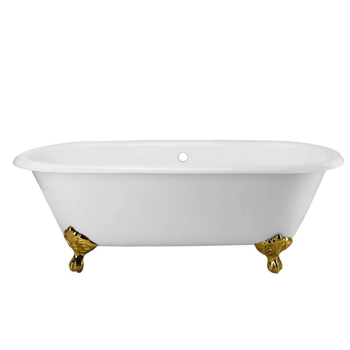 Vintage Kensington 60 Inch Cast Iron Clawfoot Bathtub - Double Ended Freestanding Soaking Tub for Luxury Bathroom | Perfect for Victorian Home Renovation & Spa Retreats