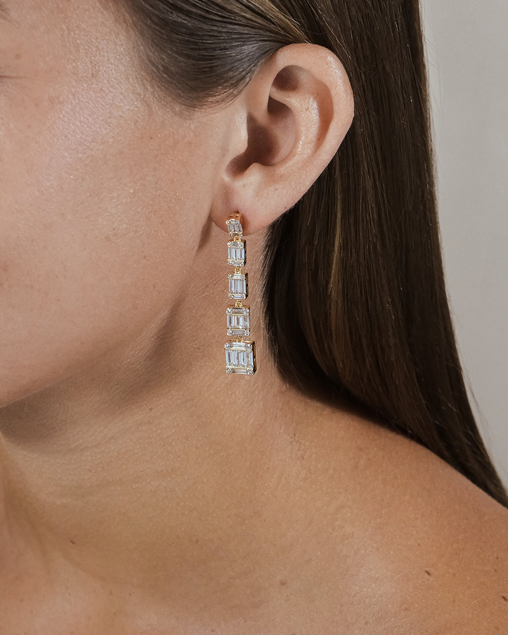 Penelope CZ Drop Stud Earrings - Sparkling Cubic Zirconia Dangle Earrings for Women | Perfect for Parties, Weddings & Everyday Elegance