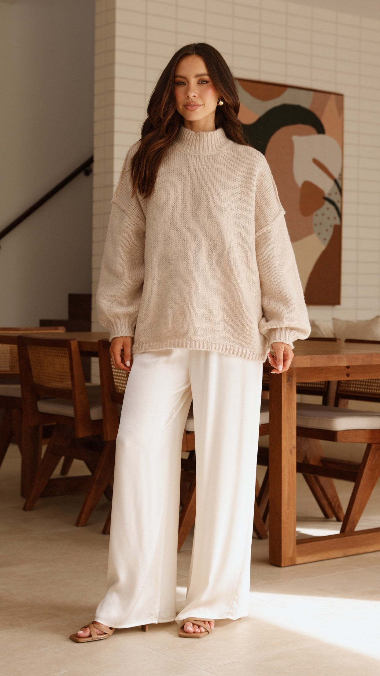 Brylee Pants for Women - Soft Cream-Colored Casual Trousers | Comfortable Everyday Wear for Office & Lounge