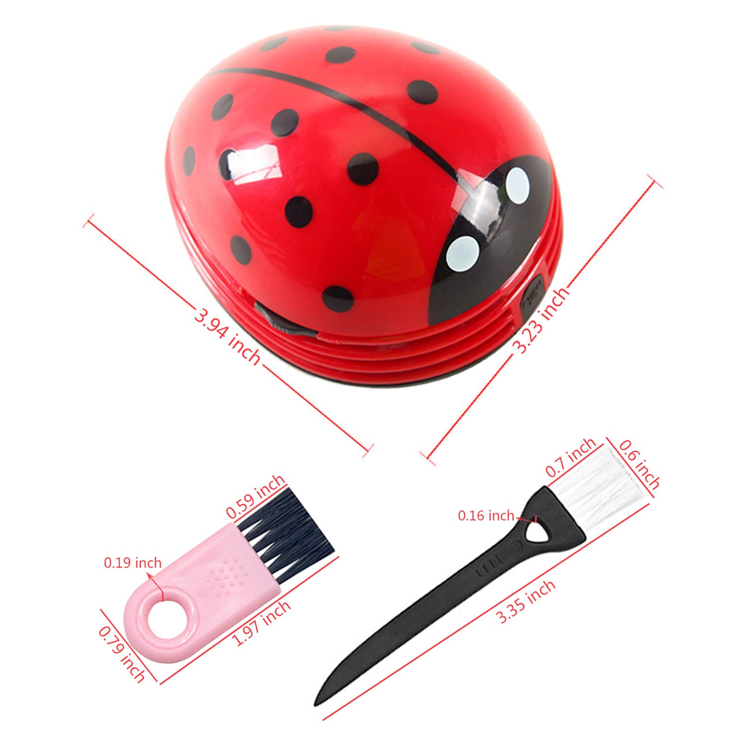 Mini Cordless Desktop Vacuum Cleaner - Portable Battery Operated Dust Buster for Laptop, Keyboard, Car & Office - Cute Strawberry Design for Cleaning Crumbs, Pet Hair & Debris - Perfect for Home, Workspace & Travel Use