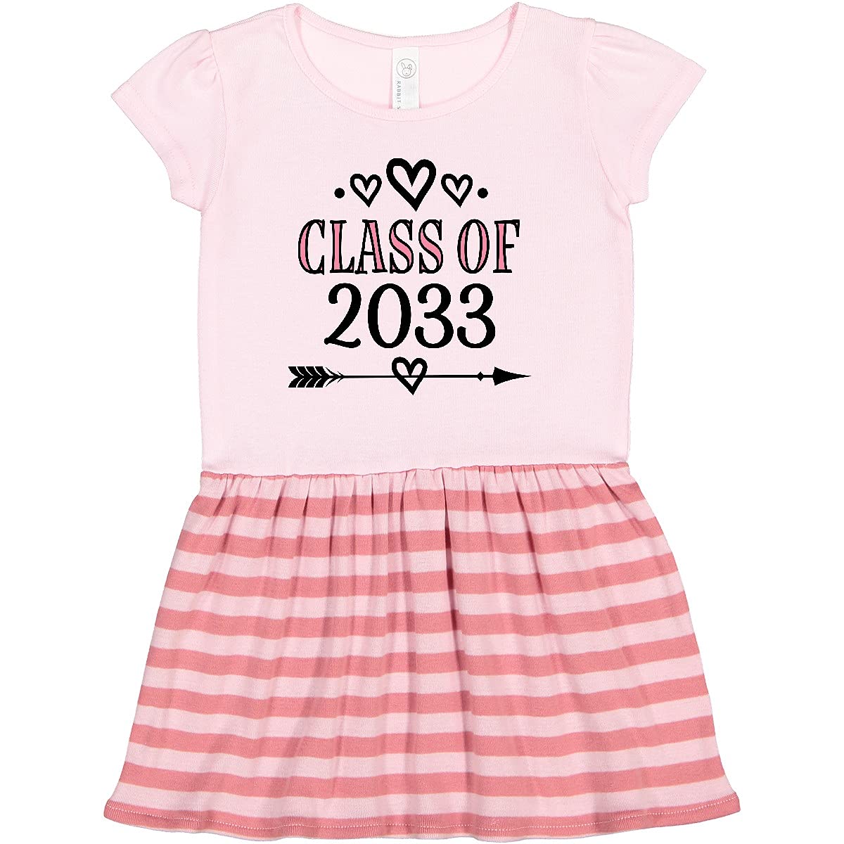 Inktastic Class of 2033 Graduation Toddler Dress - Cute Baby Girl Outfit for Kindergarten & Preschool Ceremonies, Photo Shoots & Special Occasions