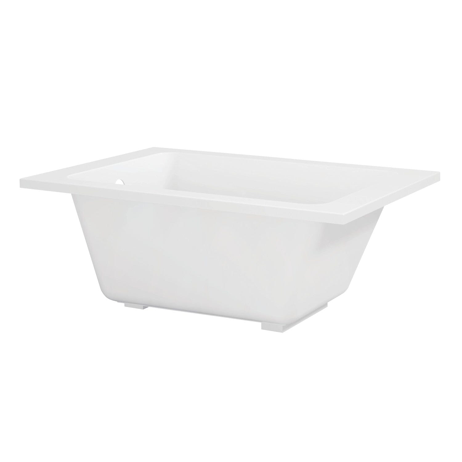Aqua Eden 48 Inch Acrylic Rectangular Drop-In Bathtub with Anti-Slip Surface - Perfect for Spa Relaxation & Modern Bathroom Design