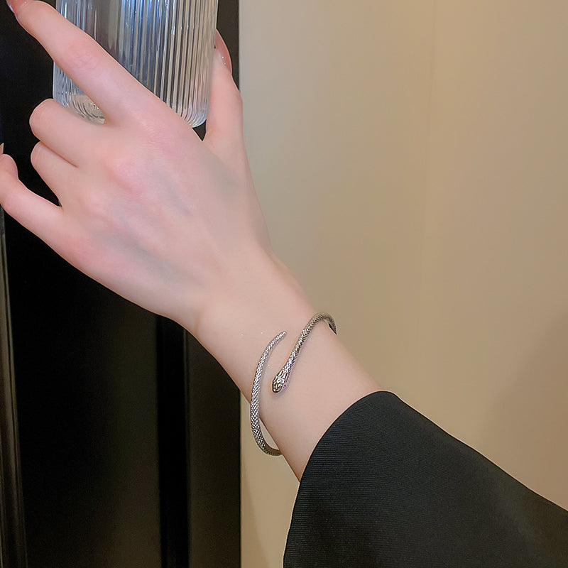 Silver Snake Bangle Bracelet for Women | HB1102 | Fashion Jewelry Gift for Birthday, Anniversary & Party Wear