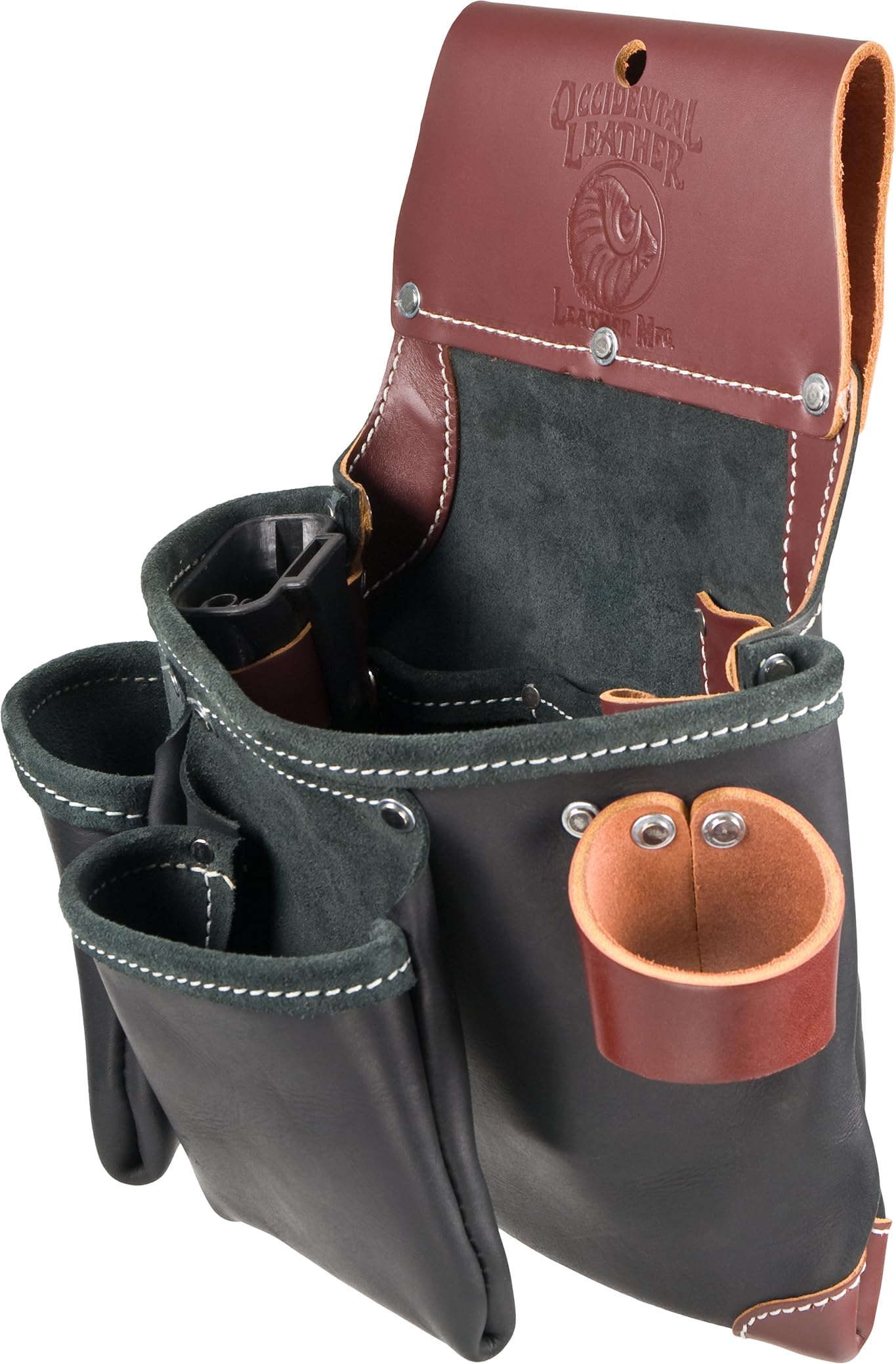 Occidental Leather B5612 Green Building(TM) Black Tool Bag - Durable Construction Tool Pouch for Electricians, Carpenters & Contractors - Ideal for Job Sites & Professional Work