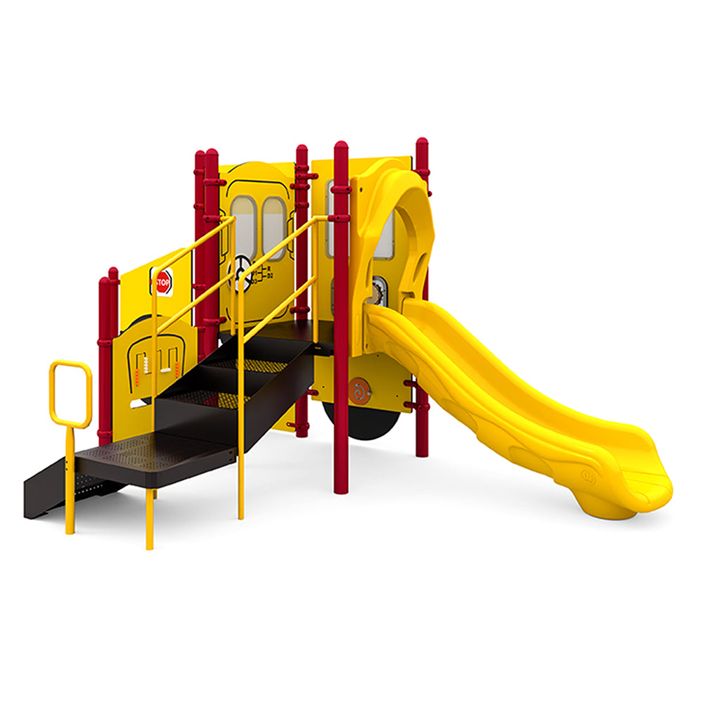 Kidz Bus Playground Playset - Fun & Safe Outdoor Play Equipment for Toddlers Ages 2-5 | Perfect for Backyards, Daycares & Preschool Play Areas