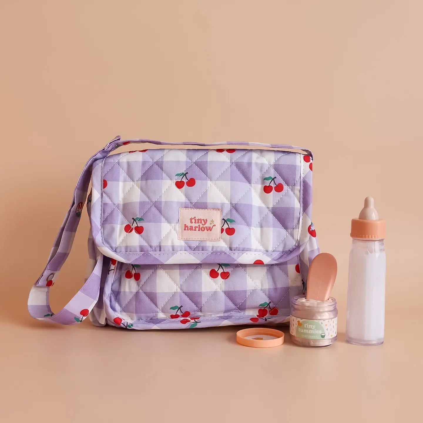 Tiny Nurturers Doll Accessory Set - Lilac Cherry Color | Perfect for Pretend Play, Tea Parties & Imaginative Playtime for Kids