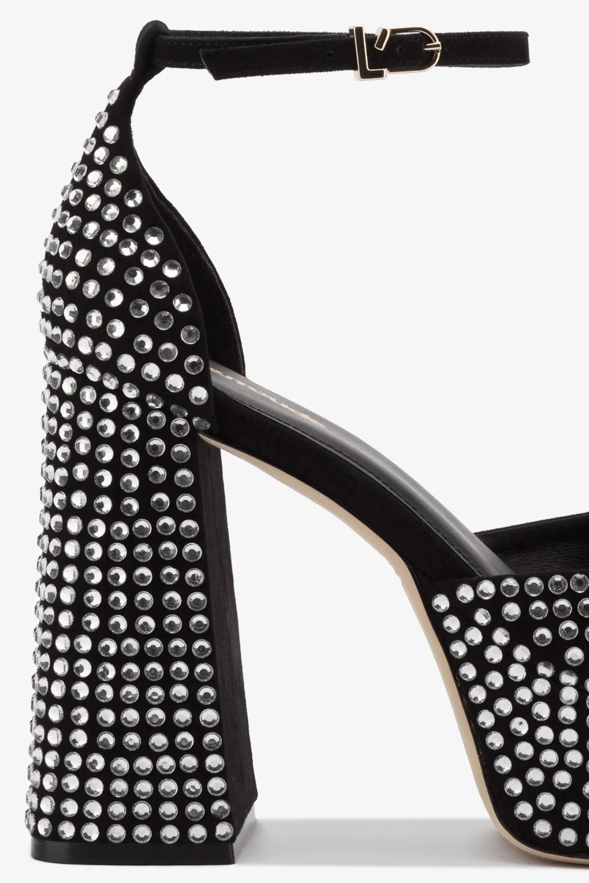 Ari Crystal Pump In Black Suede - Elegant Women's High Heel Shoes for Party, Wedding & Evening Events | Comfortable & Stylish Dress Shoes for Women