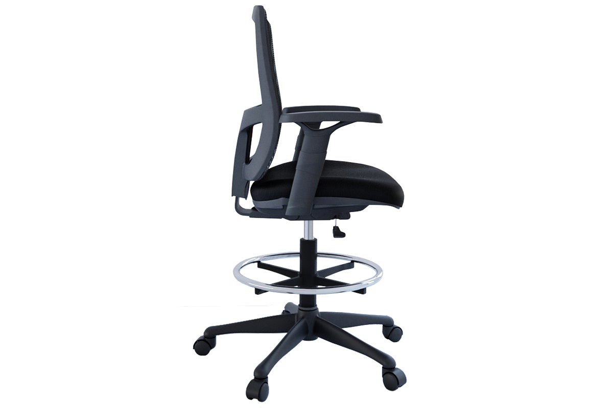 Ergonomic Shrike Sit Stand Mesh Drafting & Lab Chair - Adjustable Height Office Stool for Architects, Engineers & Students - Perfect for Home Office, Studio & Laboratory Work