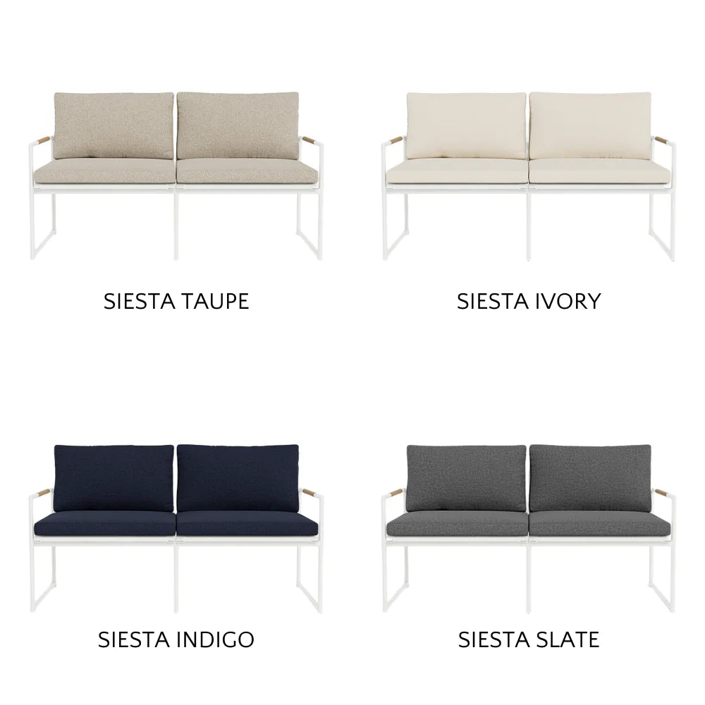 Premium Breeze Aluminum Outdoor 2-Seat Sofa Set - Patio Furniture for Garden, Poolside & Backyard Relaxation