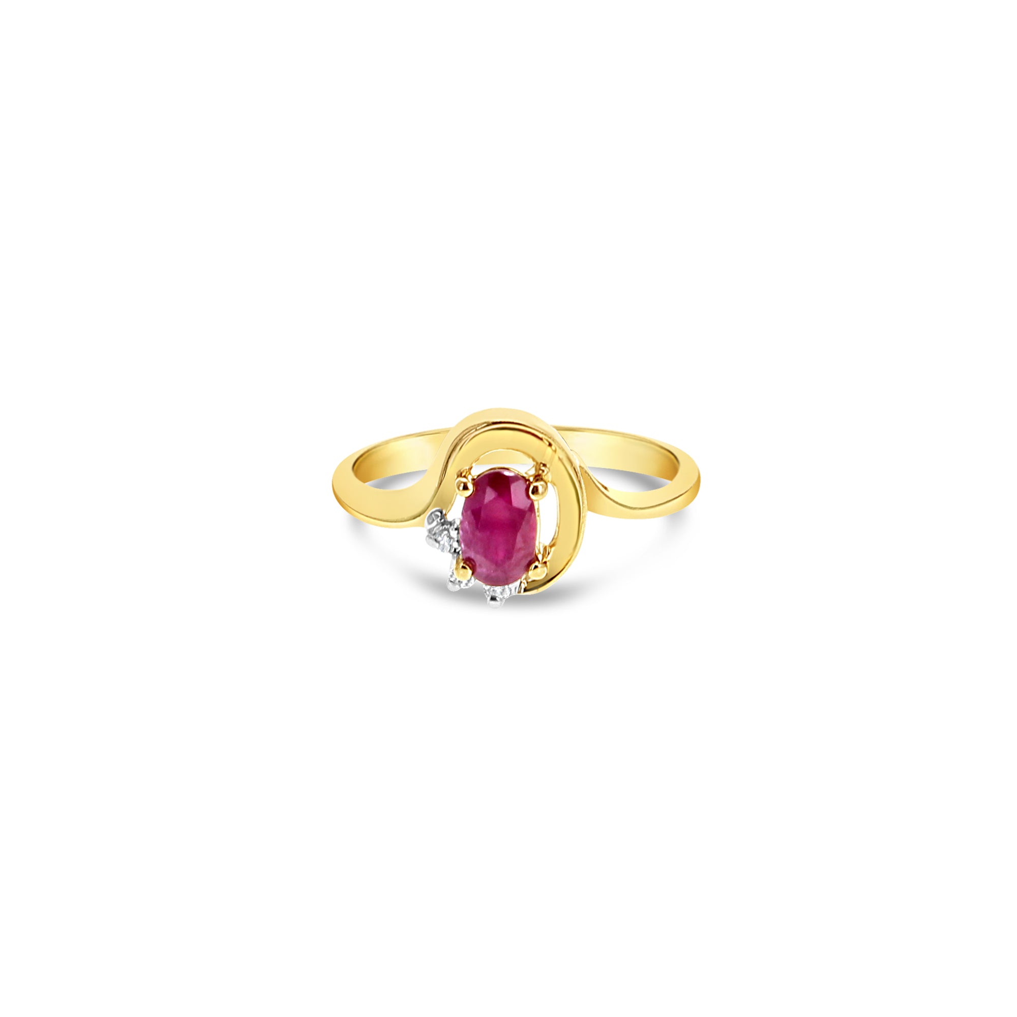Vintage Oval Ruby Diamond Statement Ring for Women - Elegant Jewelry Gift for Wedding, Anniversary & Special Occasions