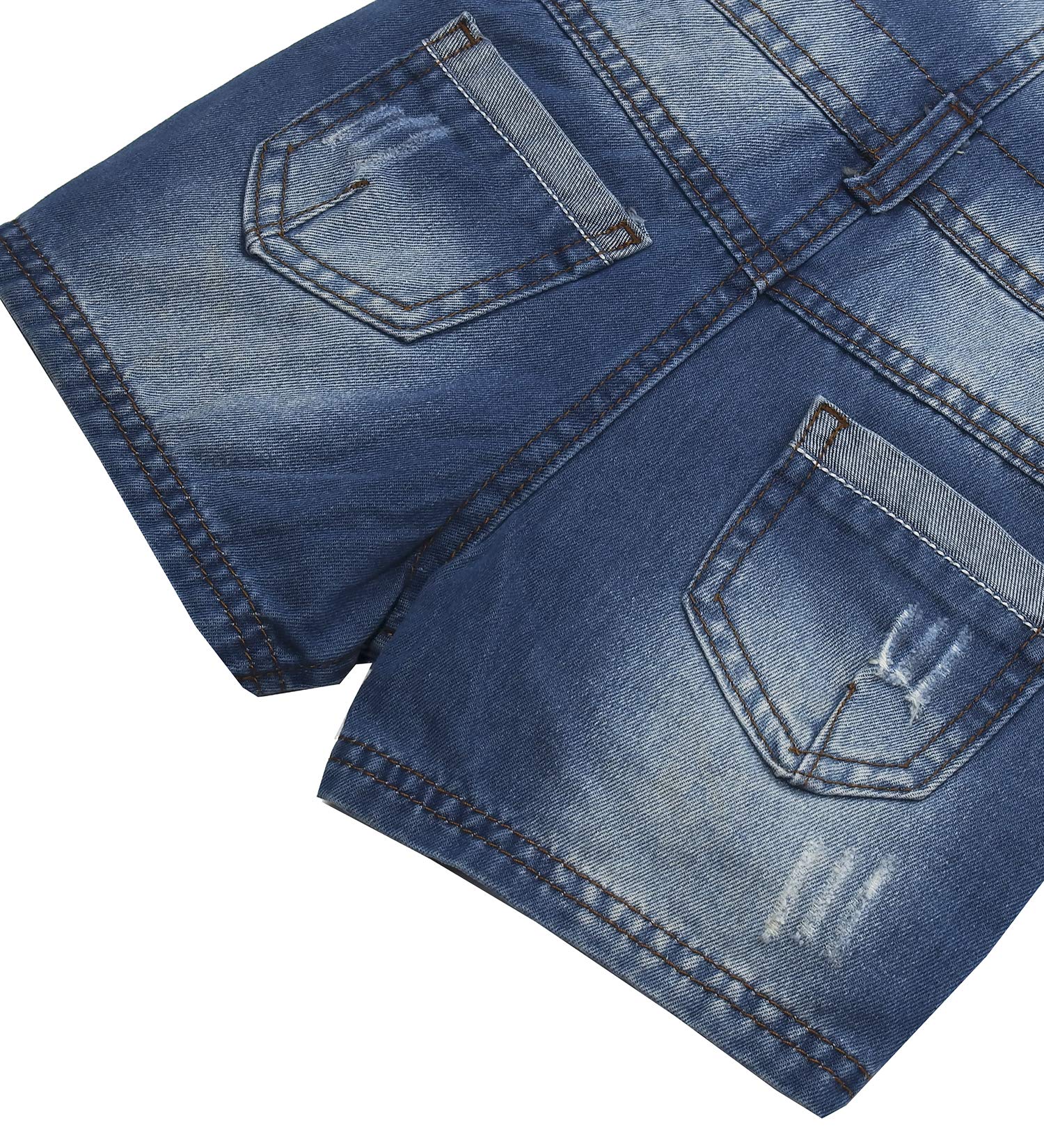 KIDSCOOL SPACE Baby & Toddler Summer Denim Shortalls - Adjustable Straps for Boys & Girls | Perfect for Playtime, Beach & Outdoor Adventures