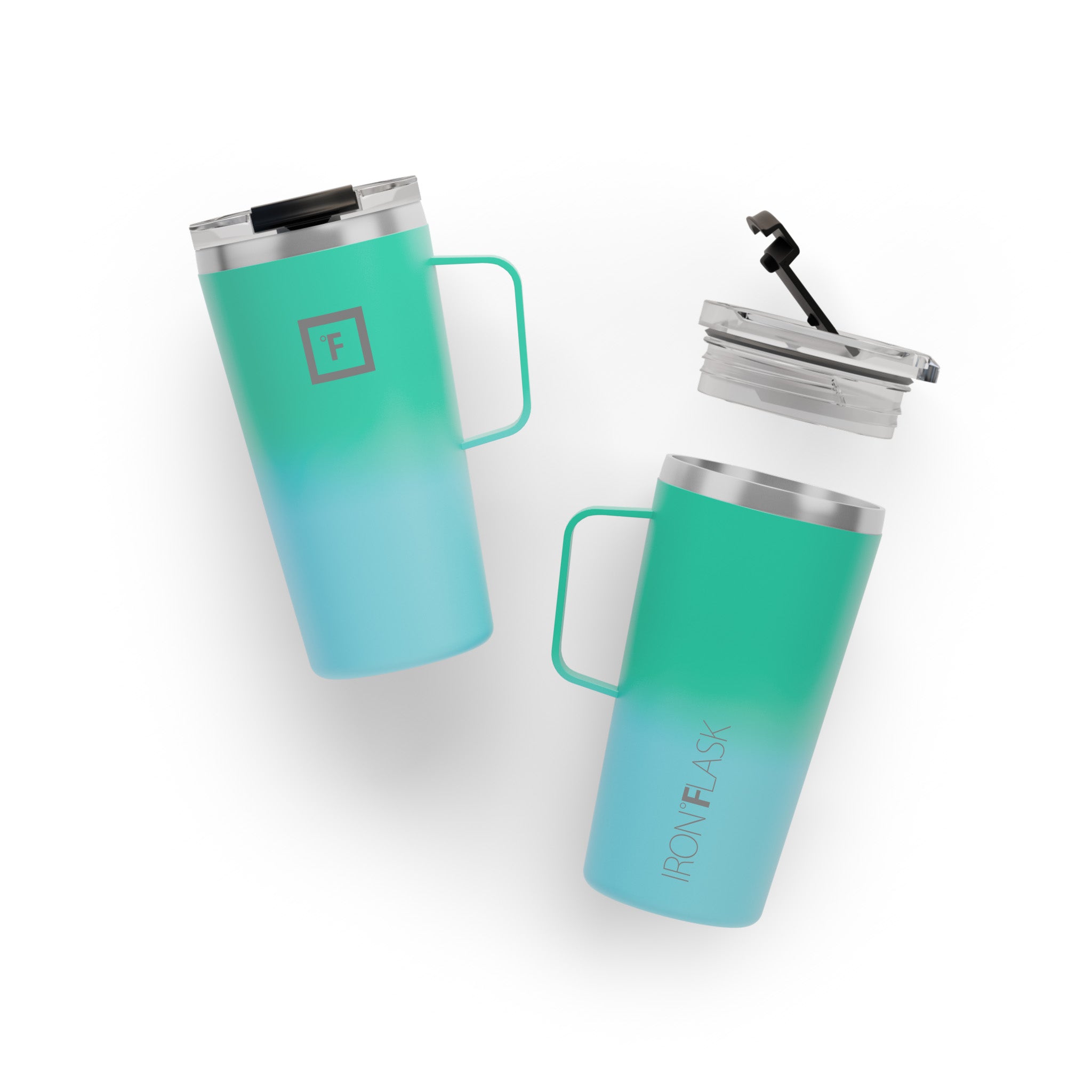 16 Oz Grip Coffee Mug - Insulated Travel Mug with Non-Slip Handle, Perfect for Hot & Cold Drinks - Ideal for Office, Commuting, Camping and Outdoor Activities