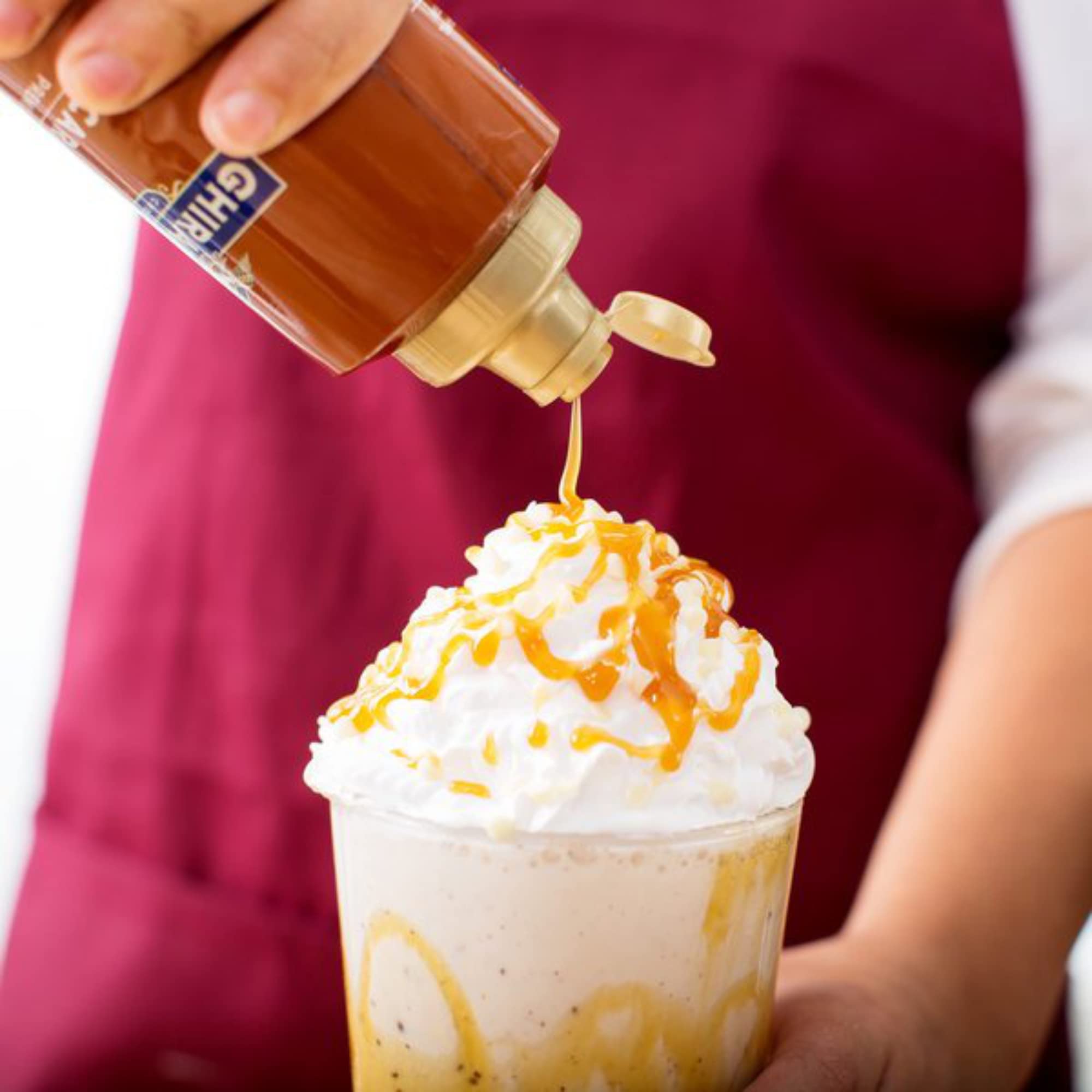 Ghirardelli Chocolate and Caramel Sauces 16 oz Squeeze Bottles - Premium Dessert Toppings for Ice Cream, Pancakes & Baking | Easy-Pour No Mess Design