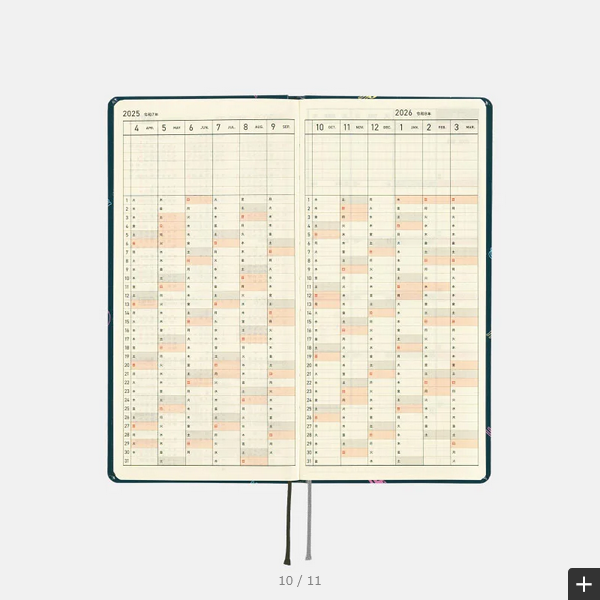 Hobonichi Techo 2025 Planner - April Start Hobotoridori Sparkling Weeks Hardcover (Japanese Edition) | Weekly Horizontal Layout, Monday Start | Perfect for Journaling, Planning & Productivity