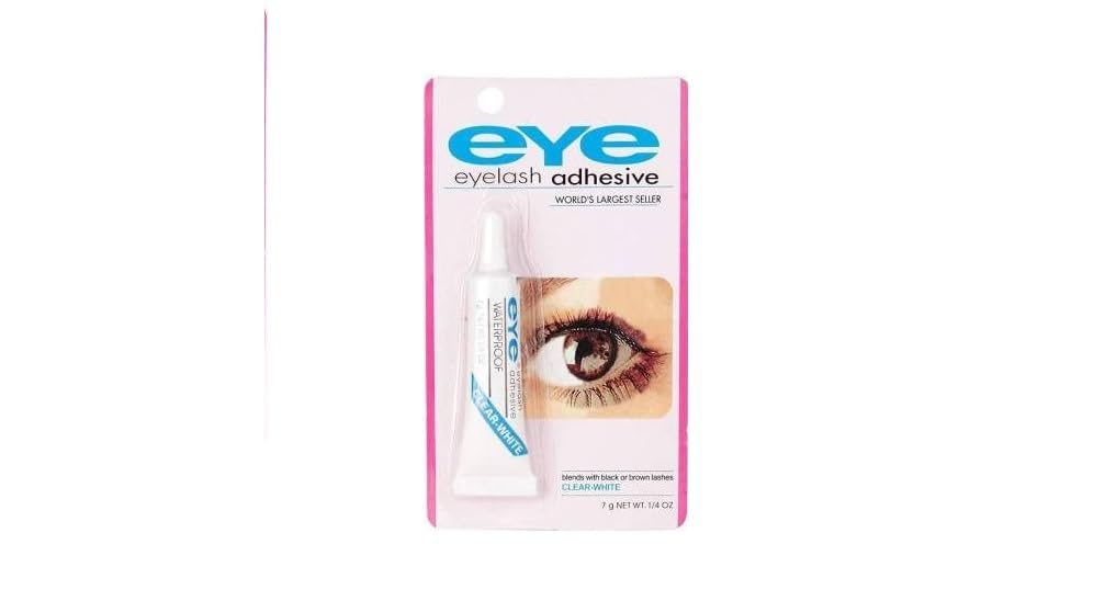 Waterproof Eyelash Glue - Clear & White Adhesive for False Lashes (7G/1.4 Oz) - Long Lasting, Hypoallergenic Lash Glue for Daily Wear & Special Occasions