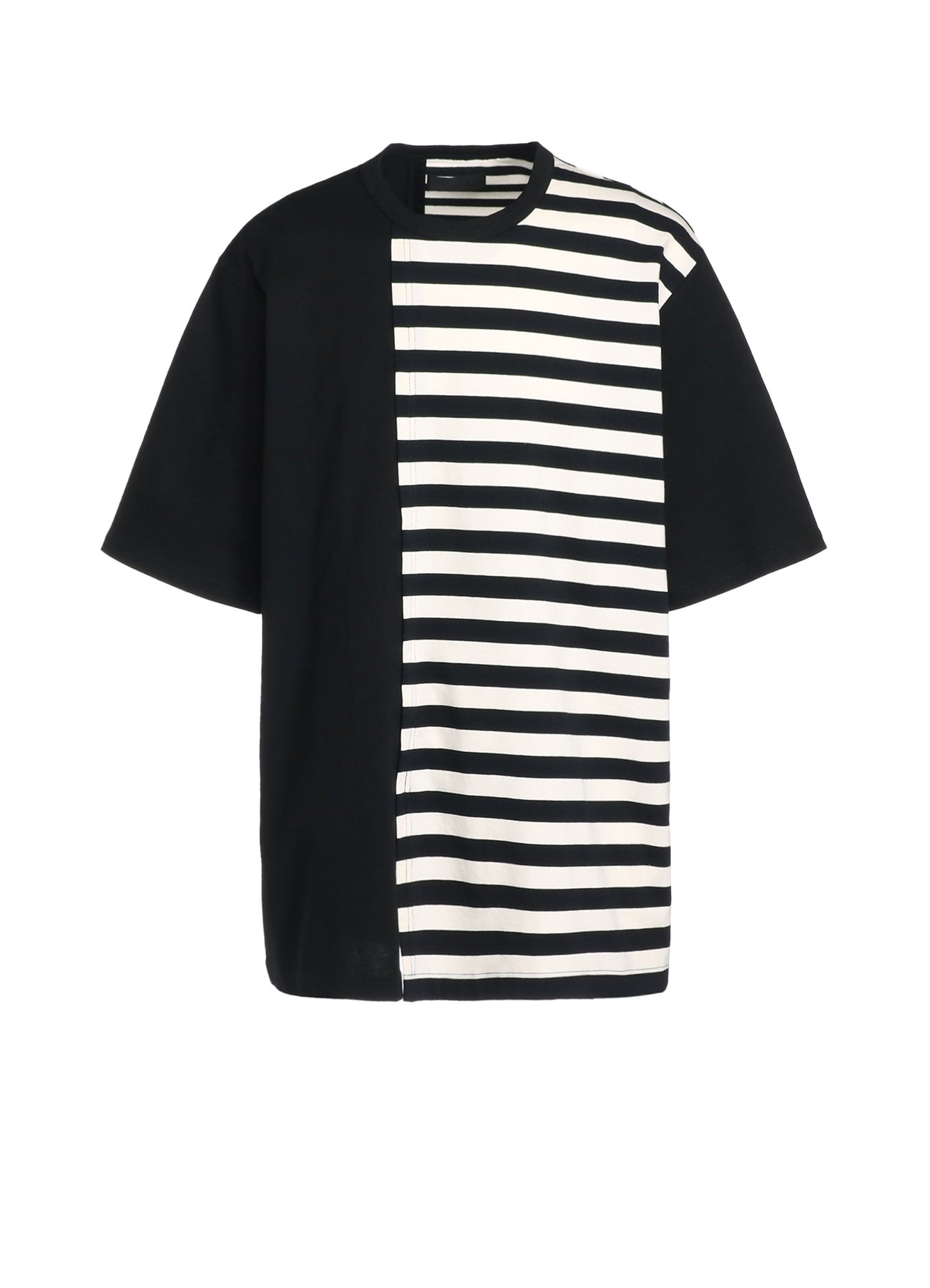 Premium Cotton Jersey Fused Stripe Grafted T-Shirt for Men & Women - Soft, Breathable & Stylish Casual Wear for Everyday Outfits, Gym, and Travel
