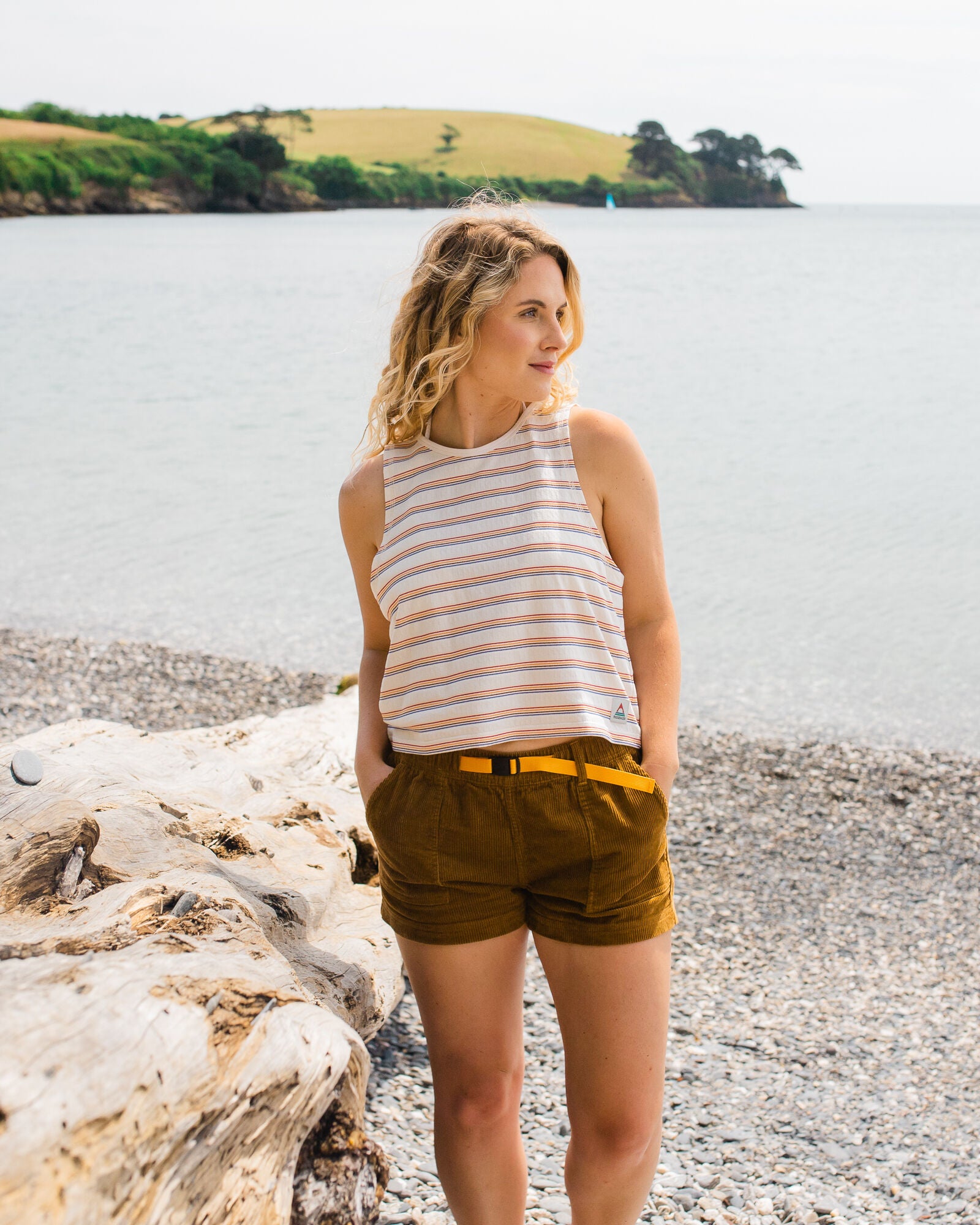 Vintage Style Organic Cotton Tank Top for Women - Retro Striped Design | Perfect for Summer Outfits, Beachwear & Casual Fashion