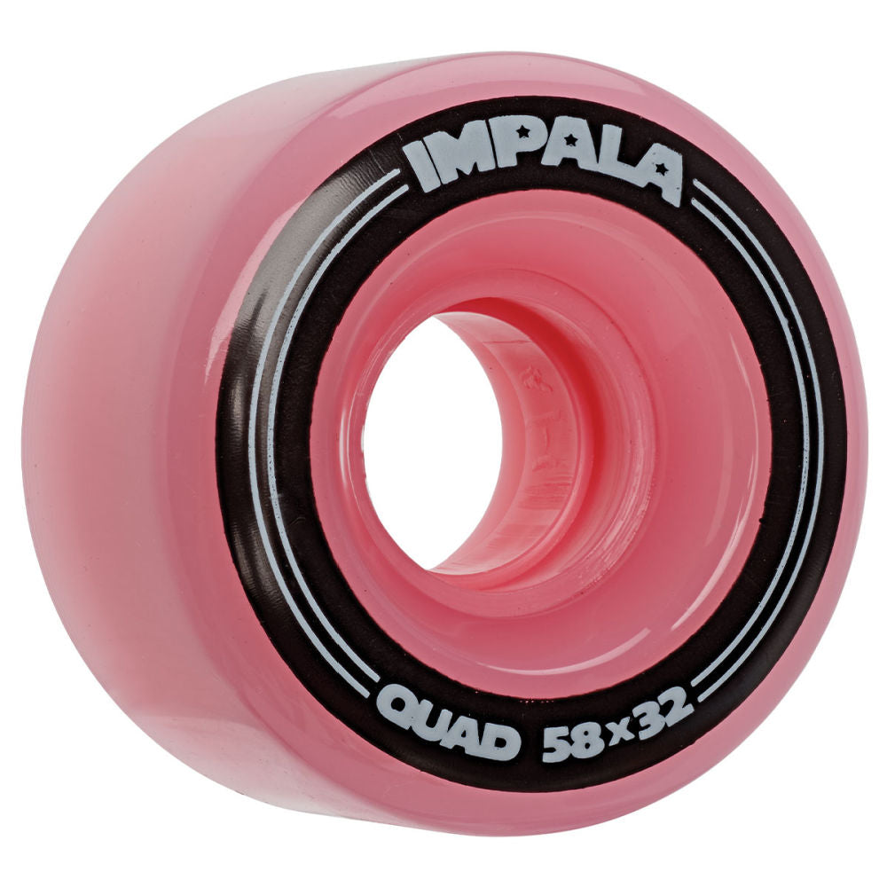 Impala 58mm Quad Roller Skate Wheels - 4 Pack for Indoor & Outdoor Skating, Derby, and Rink Use