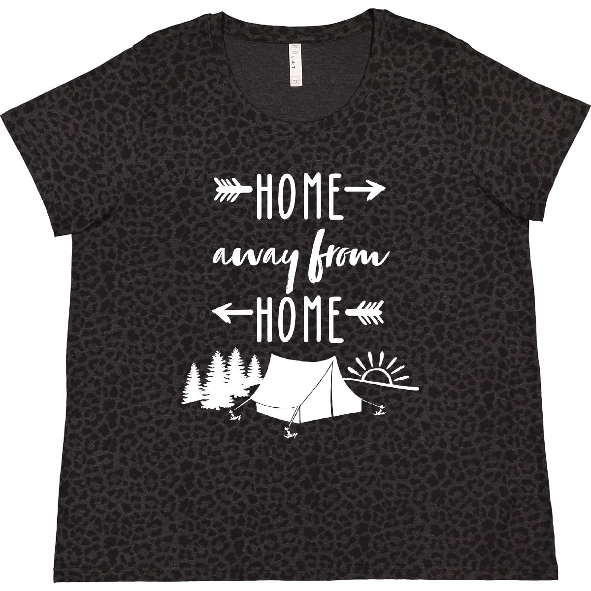 Inktastic Home Away from Home - Women's Plus Size Camping T-Shirt | Comfortable & Stylish Outdoor Apparel for Hiking, Travel & Adventure