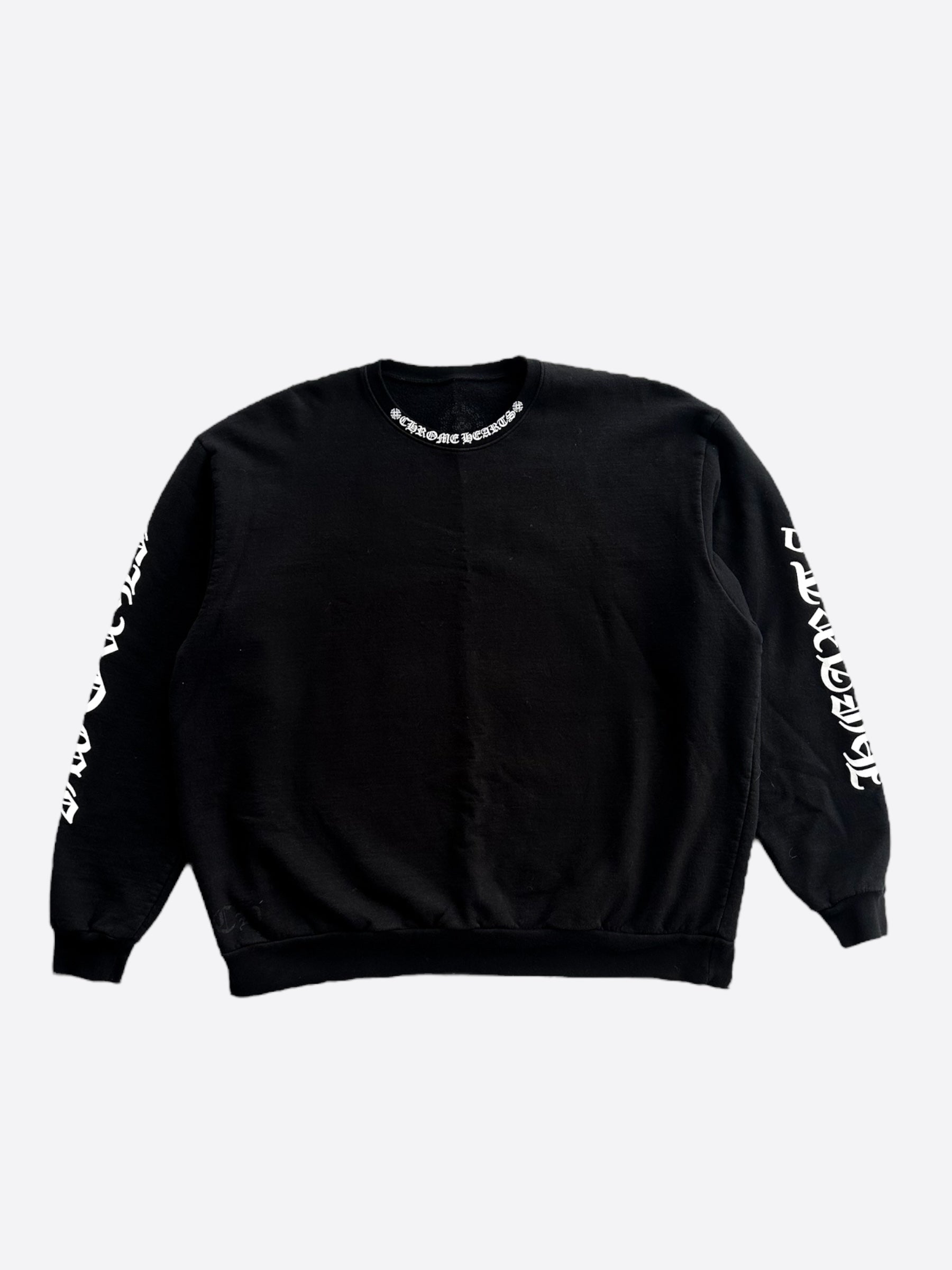 Chrome Hearts Black & White Logo Embroidered Sweater - Stylish Unisex Pullover for Casual Wear & Street Fashion