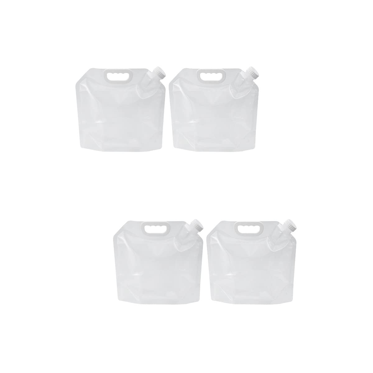 **Cabilock 4-Pack Collapsible Water Storage Bags - Clear Plastic Camping Kettle, Water Jug & Travel Container - Foldable Drinking Water Carrier for Hiking, Backpacking & Outdoor Adventures**