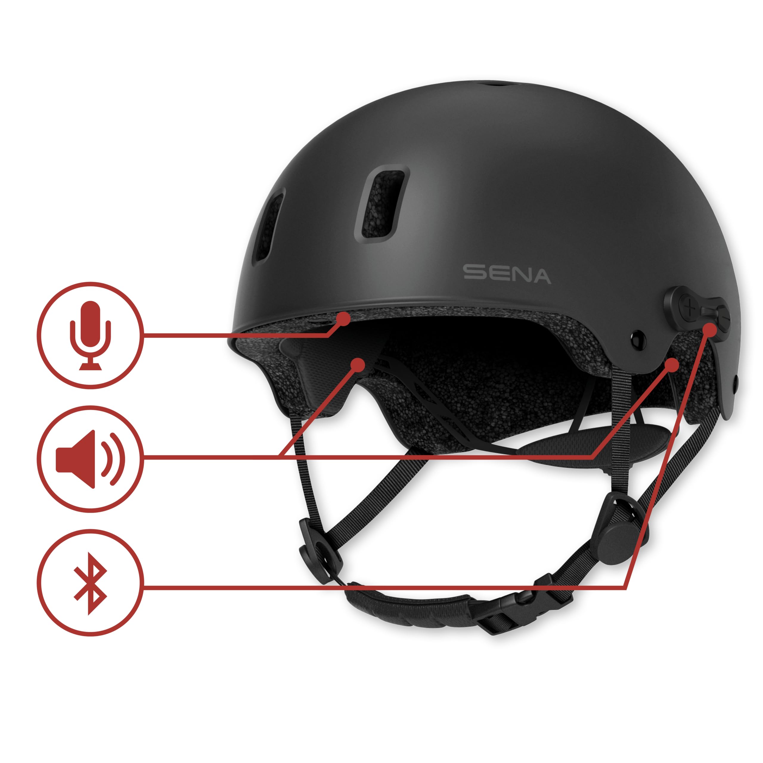 Sena Rumba Multi-Sport Bluetooth Motorcycle Bike Cycling Helmet - Wireless Communication for Riders, Bikers & Outdoor Adventures