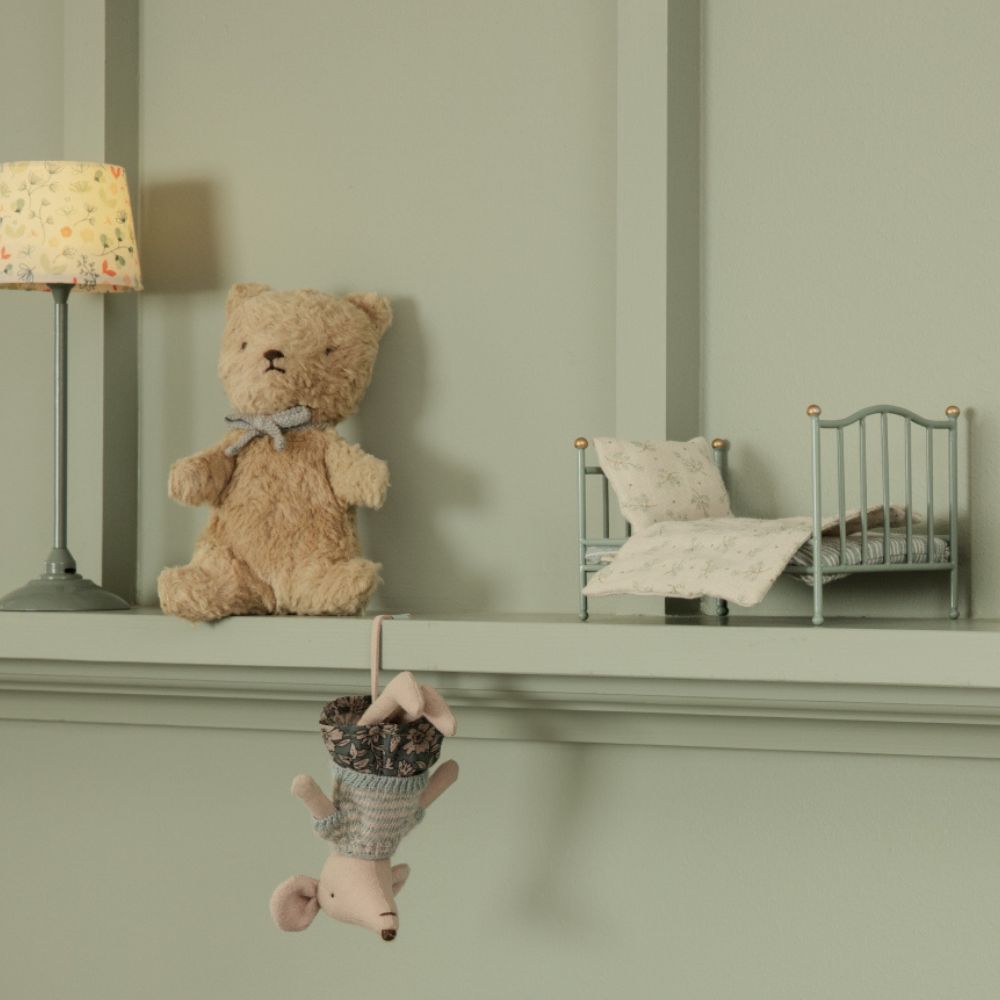 Maileg Vintage Bed in Mint Green - Perfect for Dollhouse Decor & Kids' Playroom Accessories