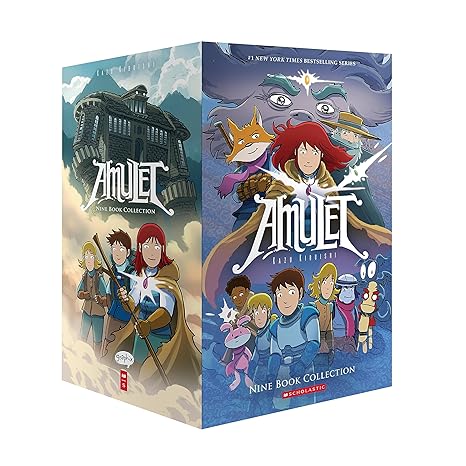 Amulet #1-9 Box Set Paperback - Complete Graphic Novel Series for Kids & Teens - Perfect for Gifts, Reading, and Collecting