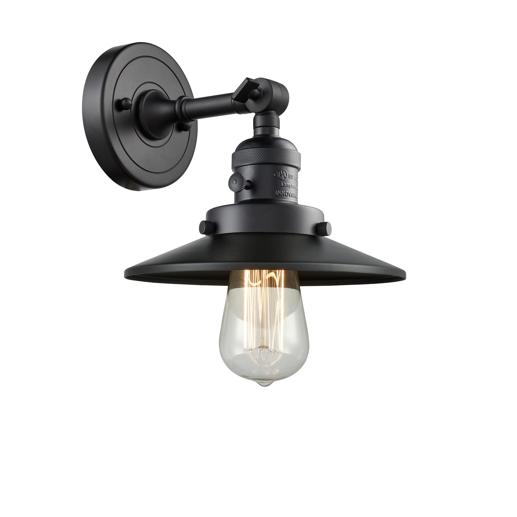 203SW-OB-M5 Wall Sconce Light Fixture with High/Low/Off Switch - Oil Rubbed Bronze Finish - Perfect for Bedroom, Hallway, or Entryway Lighting