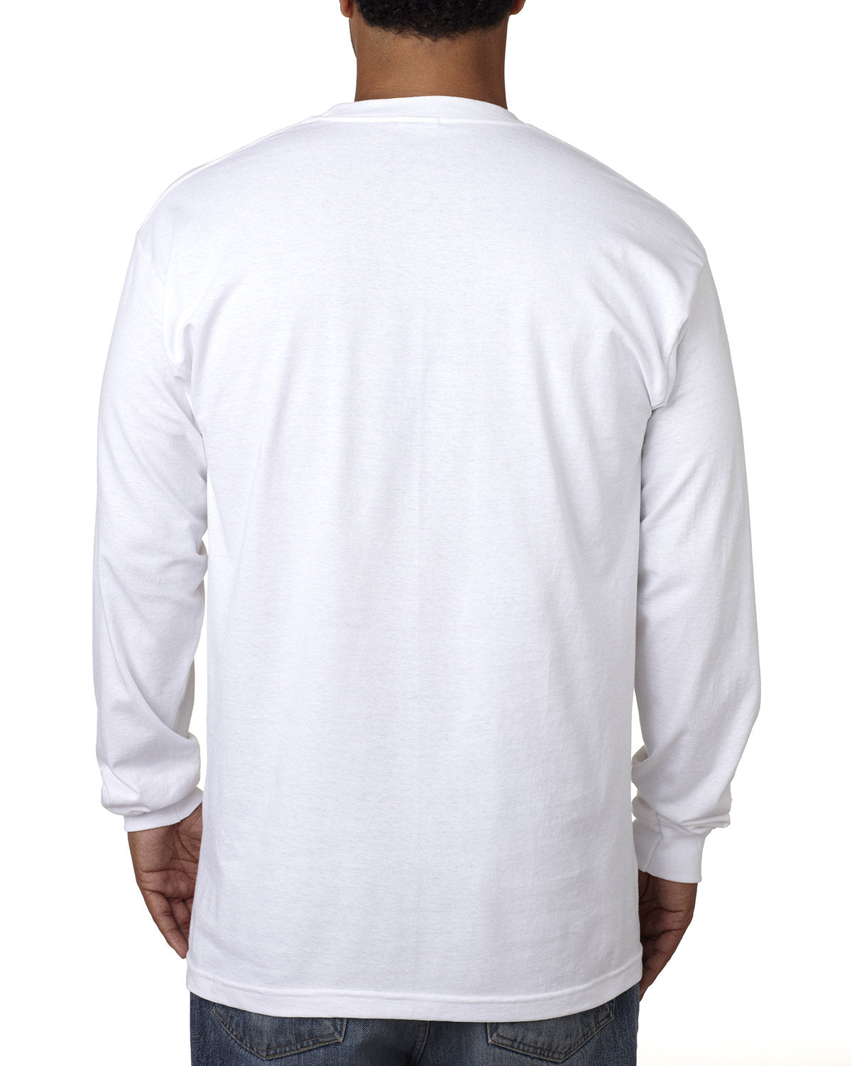 Bayside BA5060 Men's Long Sleeve T-Shirt - Comfortable Cotton Crewneck Casual Shirt for Everyday Wear, Work & Outdoor Activities