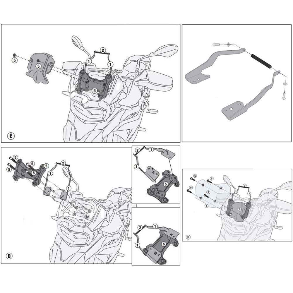 EasyGo Universal Motorcycle Phone Mount Holder for BMW F750GS F850GS (2018-2020) - GPS & Smartphone Bracket for Adventure Riding, Commuting & Navigation