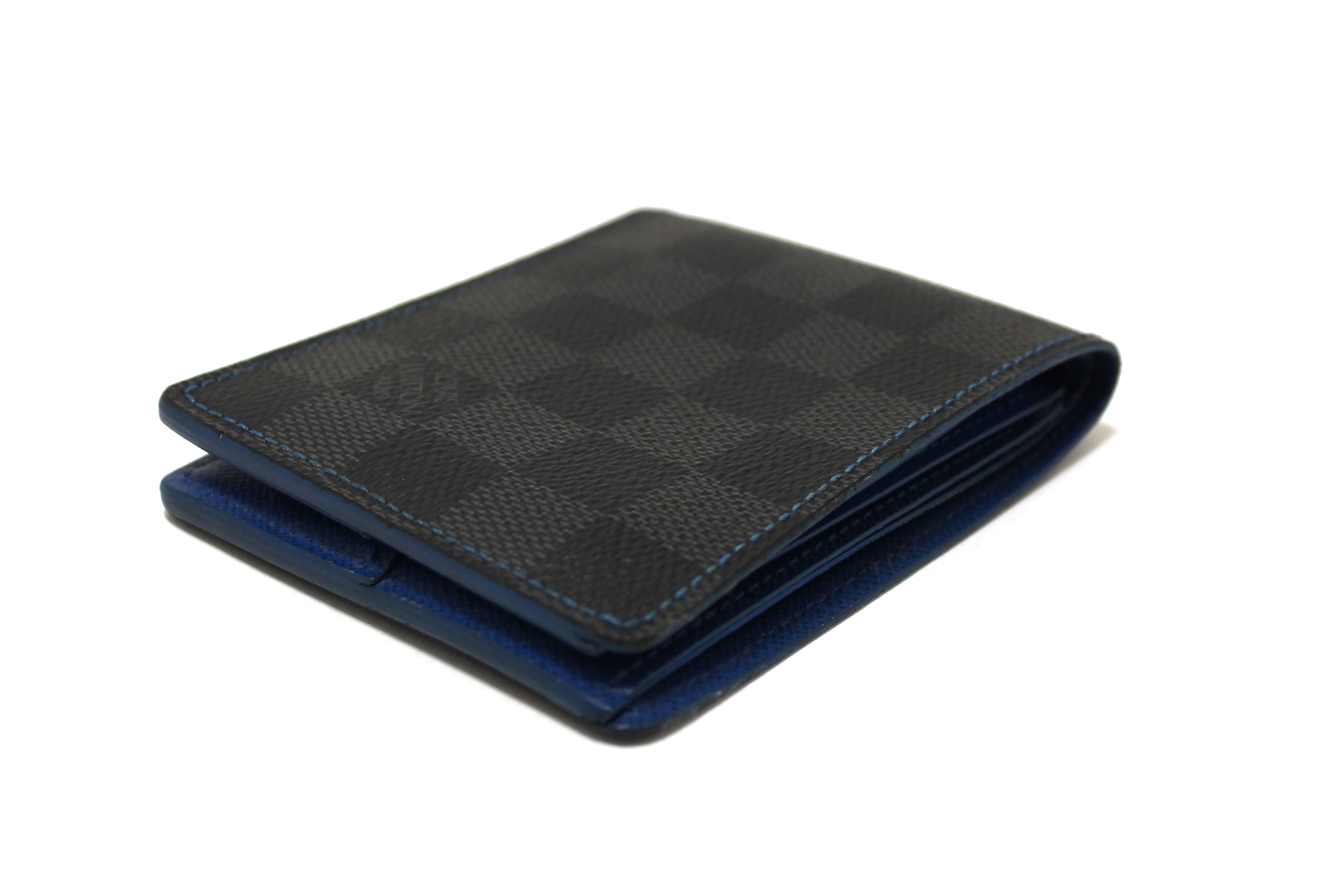 Authentic Louis Vuitton Damier Graphite Canvas Slim Men's Wallet - Luxury RFID-Blocking Bifold for Everyday Use & Travel