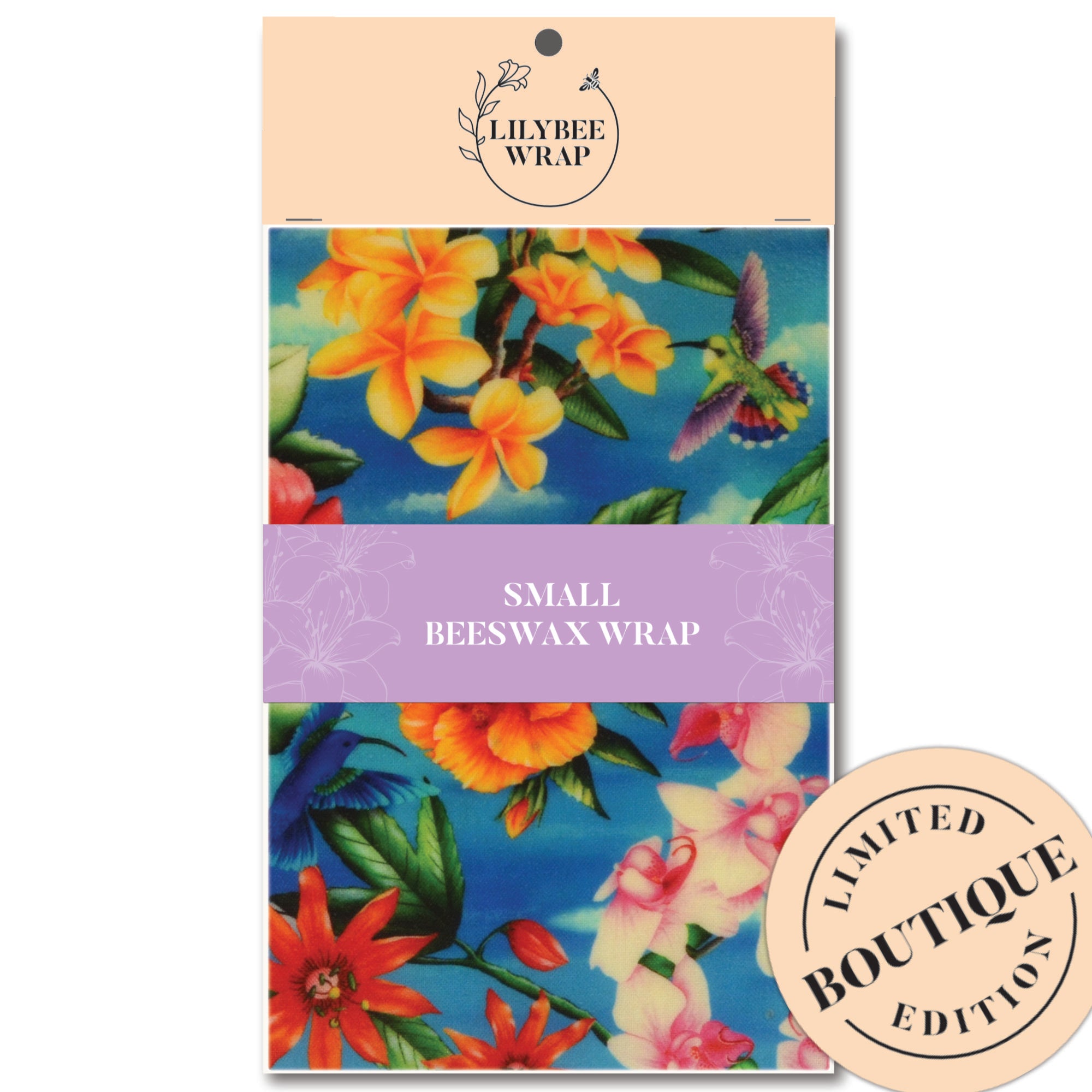 Eco-Friendly Hummingbird Summer Beeswax Food Wrap - Reusable Sustainable Beeswax Cloth for Food Storage, Sandwich Wrapping & Fresh Produce Preservation