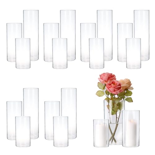 Clear Glass Candle Holder-18pcs