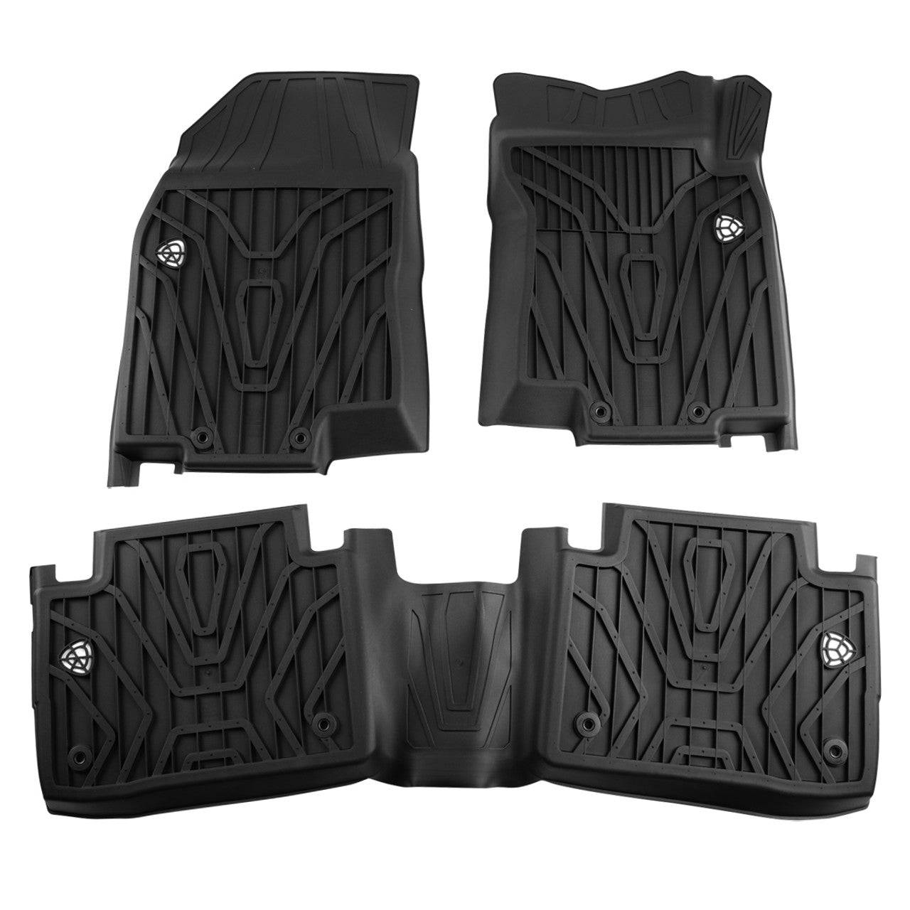 2014-2020 Nissan Rogue All-Weather TPE Floor Mats - 3-Piece Set, Black Car Floor Liners for Ultimate Protection | Perfect for Winter, Rain & Muddy Conditions