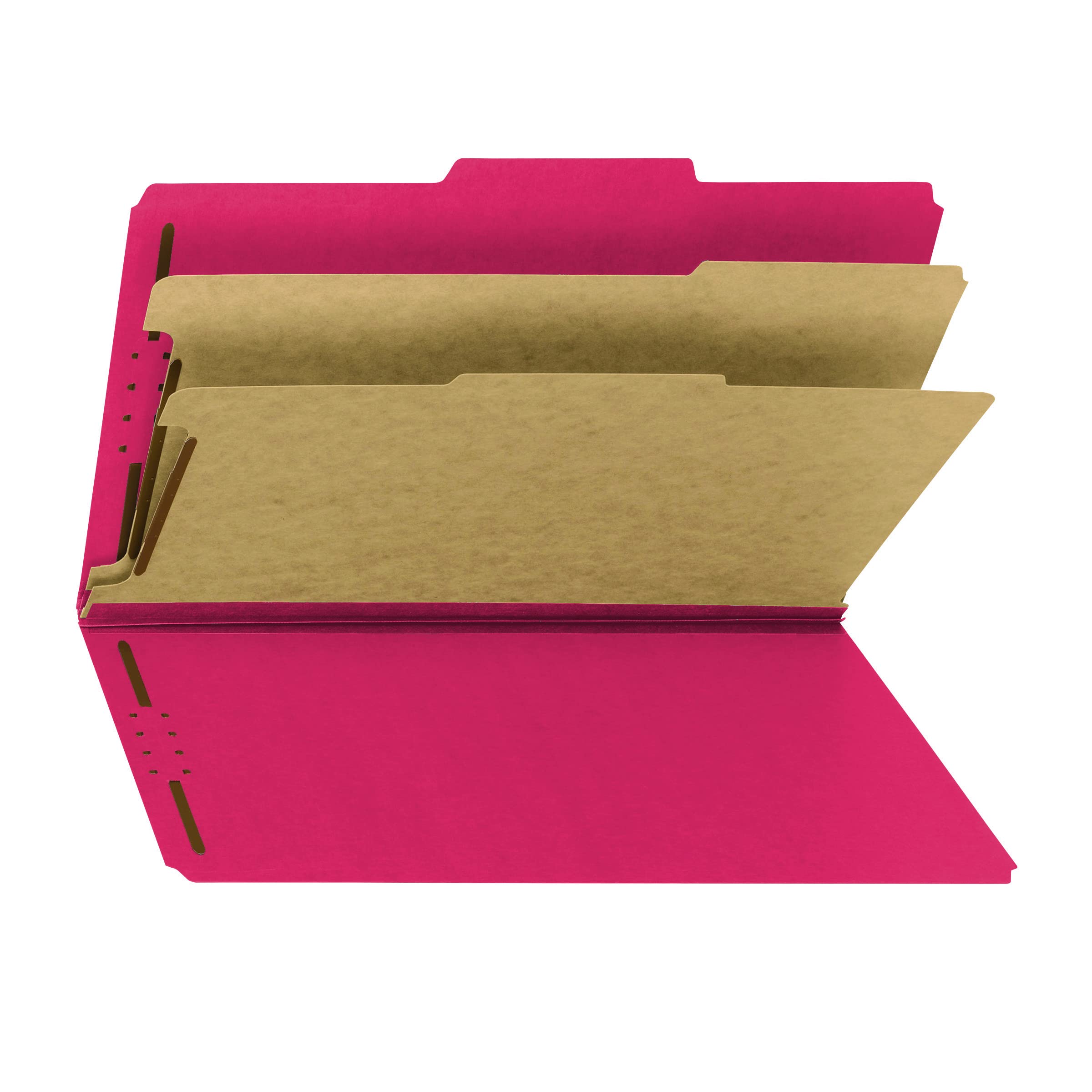 Smead PressGuard Classification File Folder with SafeSHIELD Fasteners - 2 Dividers, 2