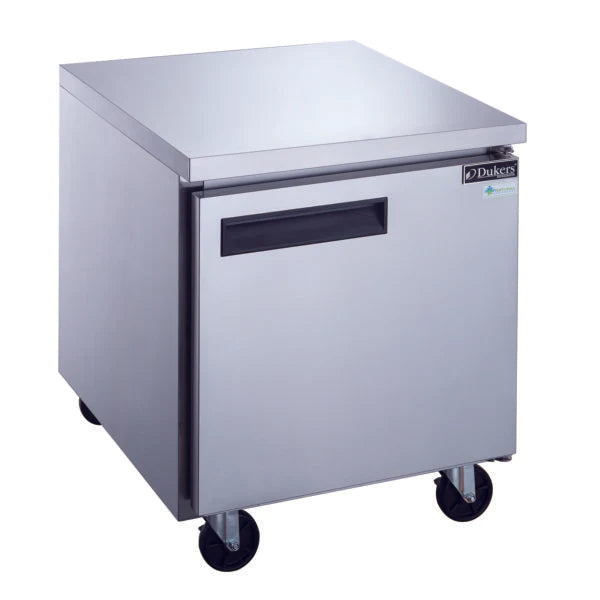 Dukers DUC29F 24-Inch Stainless Steel Undercounter Freezer - Compact Single Door Commercial Freezer for Restaurants, Bars, and Home Kitchens - Perfect for Storing Frozen Foods, Ice Cream, and Beverages