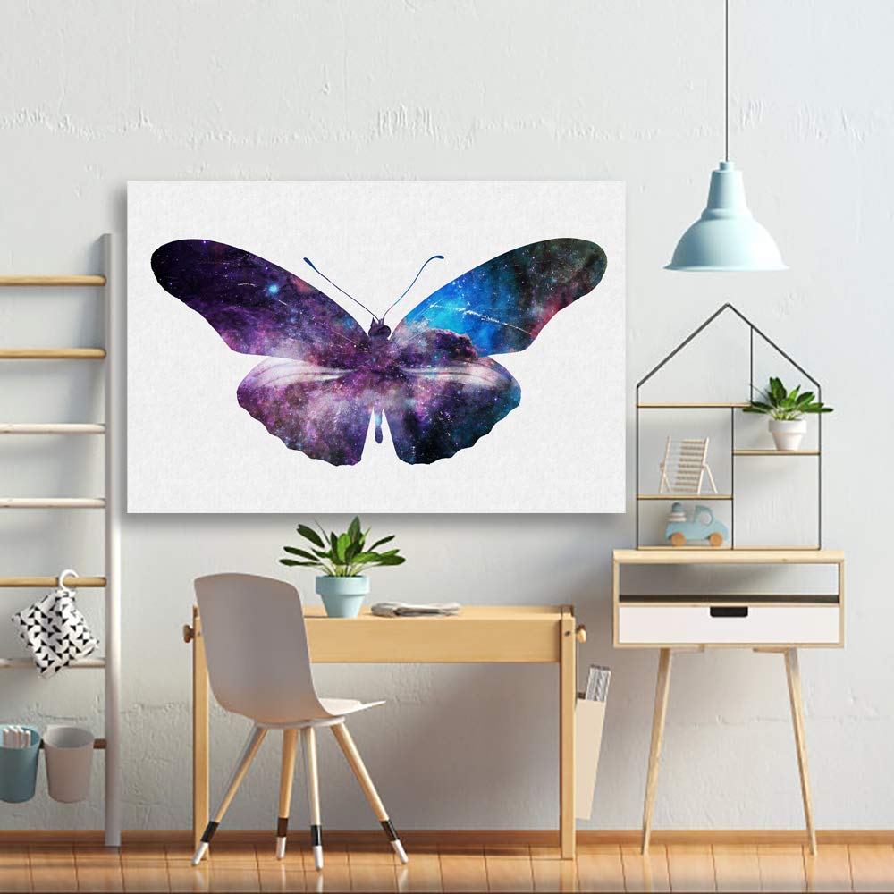 Beautiful Butterfly Giclee Canvas Wall Art - 16x24 Inches, Vibrant Home Decor for Bedroom, Living Room, Office & Nursery