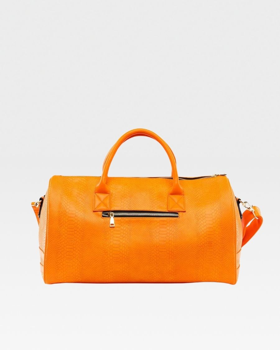 Apollo 1 Duffle Bag in Tangerine Orange - Water-Resistant Travel & Gym Bag for Men & Women - Perfect for Workouts, Weekend Trips & Sports Gear
