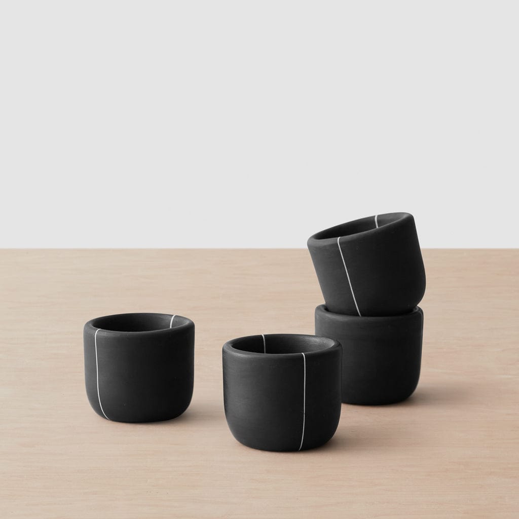 Premium Oro Espresso Cups Set of 4 - Italian Style Ceramic Coffee Cups for Espresso, Cappuccino & Latte - Perfect for Home, Office & Cafe Use