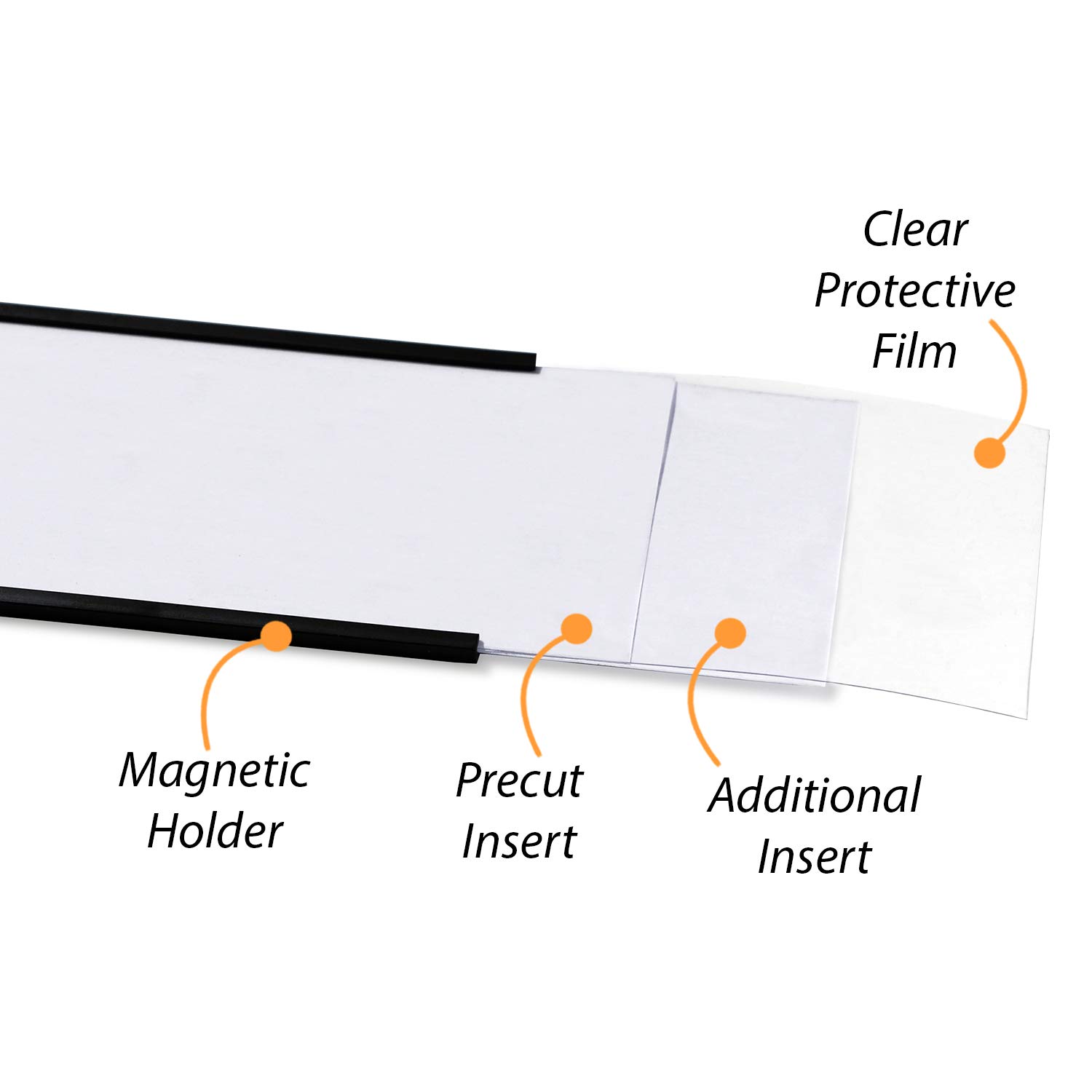 SmartSign Magnetic C Channel Label Holders - 2.5