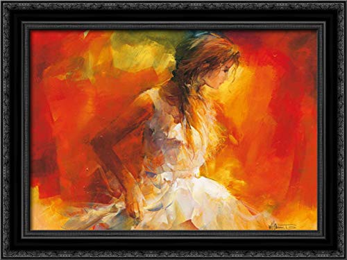 Canvas Art in a Black Ornate Wood Frame