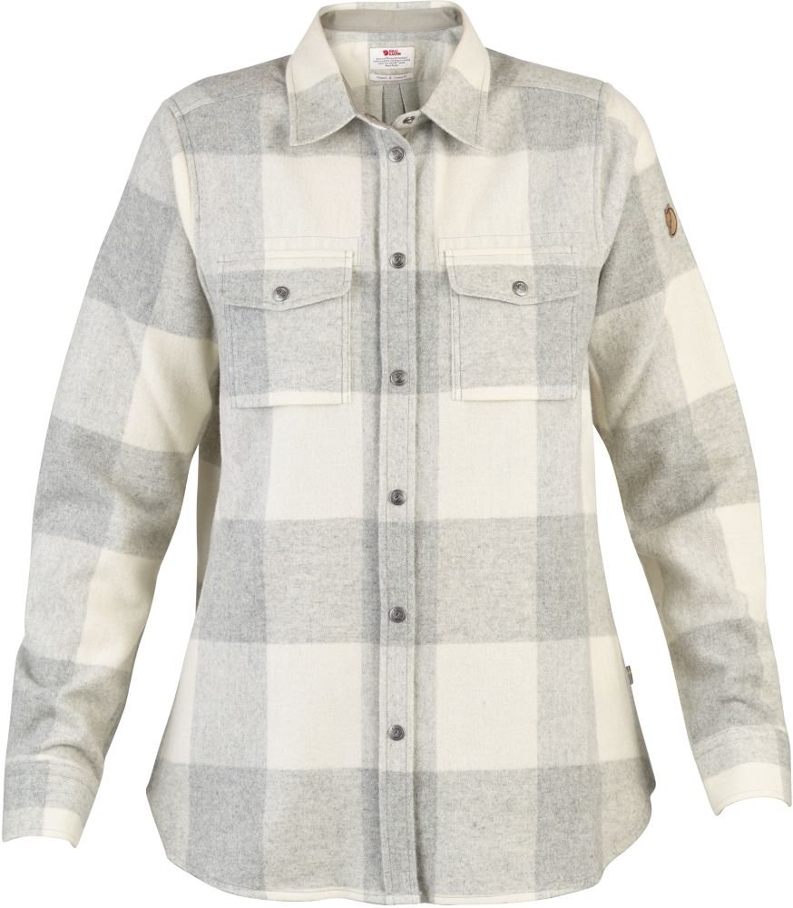 Fjällräven Canada Shirt for Men - Fog/Chalk White - Size SM - Lightweight Outdoor Shirt for Hiking & Travel