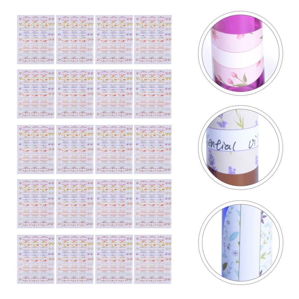 Lurrose 20pcs Essential Oil Bottle Stickers - Waterproof Cosmetic Labels for Roller Bottles, Alphabet Letter Stickers for DIY Aromatherapy, Handmade Soap & Skincare Products - Perfect for Organizing Essential Oils, Perfumes & Beauty Containers